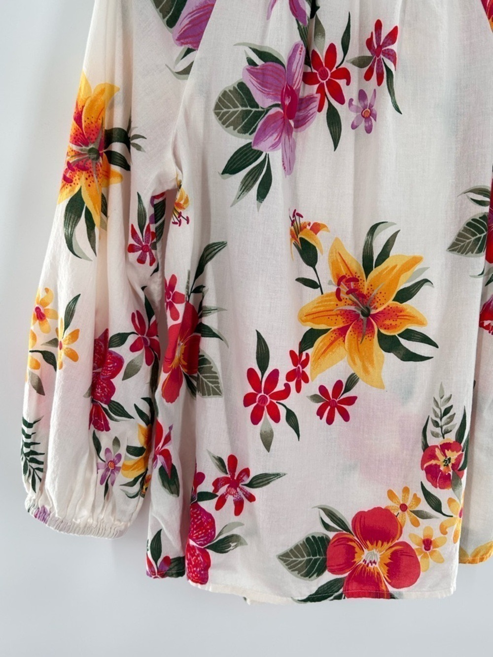 Old Navy Cotton Floral Blouse Medium - Picture 12 of 14